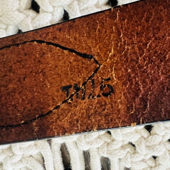 Collectible Chambers Belt Co. Brown Tooled Leather Silver Horse Head Buckle 42" - Picture 11 of 12